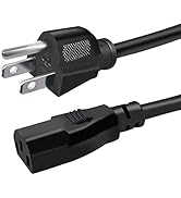 mankk 6Ft Universal AC Power Cord 3 Prong 10A 250V 18AWG Replacement Cable for Computer TV Monito...