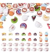 Magibeads 32Pcs Coffee Cups Cake Cupcake Resin Miniature Kitchen Set Fake Drink Food Mini Coffee ...