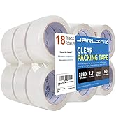 JARLINK Clear Packing Tape (18 Rolls), Heavy Duty Packaging Tape for Shipping Packaging Moving Se...
