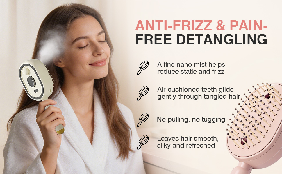 Electric Spray &amp;amp; Massage Hair Brush