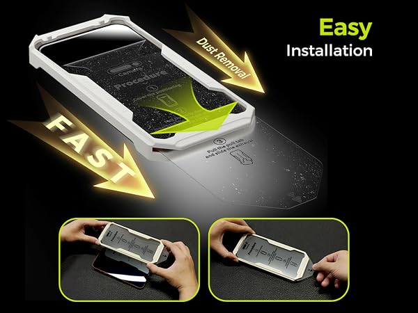 3 Pack Designed for iPhone 17 pro max Screen Protector with Installation Frame