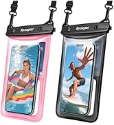 Rynapac Waterproof Phone Pouch Floating - 2Pack, [Up to 8.5''] IPX8 Waterproof Phone Case with La...