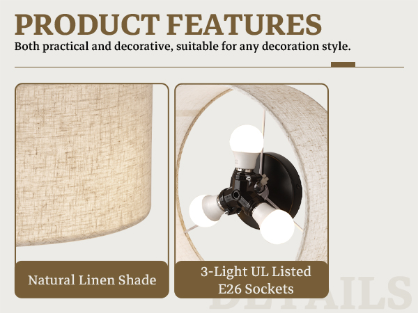 linen shade ceiling light