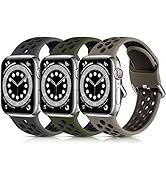 Lerobo 3 Pack Compatible for Apple Watch Band Series 8/7 45mm 41mm Series 6/5/4/SE 44mm 40mm Seri...