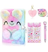 homicozy Bear Diary for Girls with lock and keys, Kids Journal School Travel Notebook Gift Set fo...