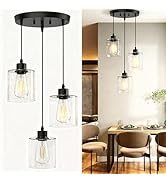 Phaosio 3-Light Pendant Lighting for Kitchen Island, Dining Room, Hallway, Foyer, Entryway, Matte...