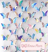 Iridescent Butterfly Hanging Garlands