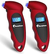 AWELTEC Digital Tire Pressure Gauge 2 Pack,Accurate Air Tire Gauge with Backlit LCD and Non-Slip ...