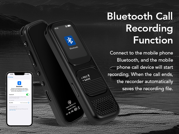 128G Digital Voice Recorder with Playback Bluetooth