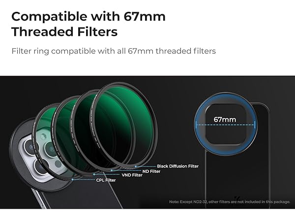 67mm variable neutral density filter
