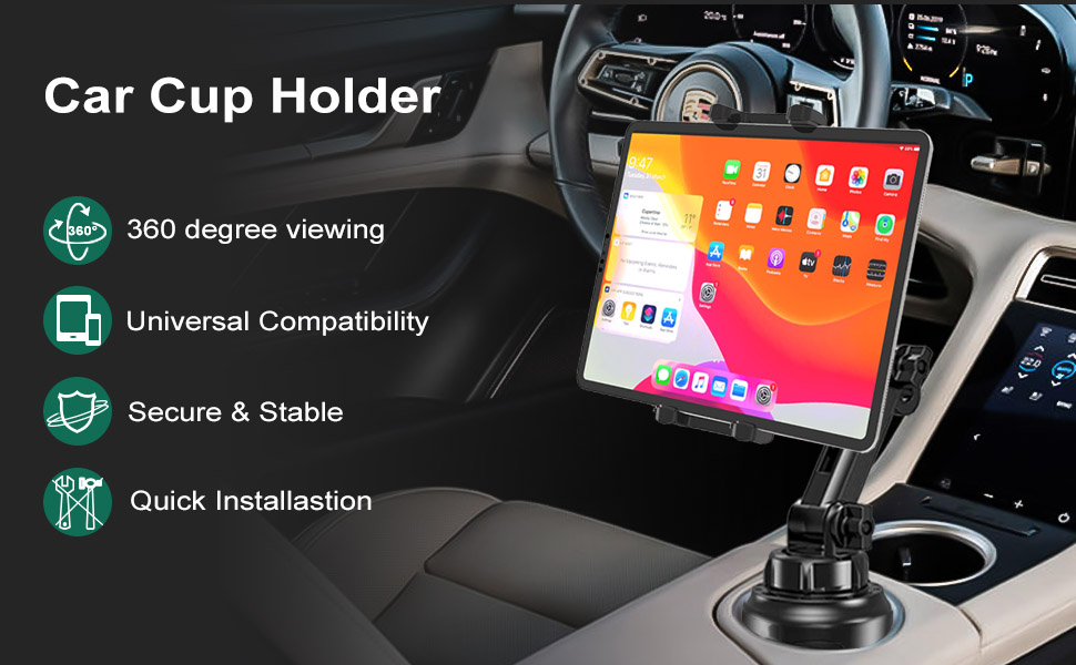 Car Cup Tablet Holder Mount