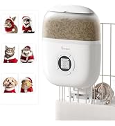 Sandpoy Hanging Rabbit Feeder, Programmable Automatic Pet Feeder with Dry Food Dispenser, Desicca...