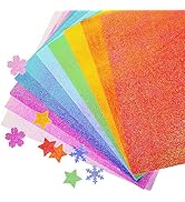 UCEC Glitter Origami Paper, 50 Sheets Colored Origami Sparkly Paper Premium Craft Origami for DIY...