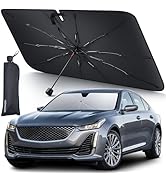 Aomiker Car Windshield Sun Shade Umbrella - [10 Fiberglass Ribs] Foldable Front Window Sunshade, ...
