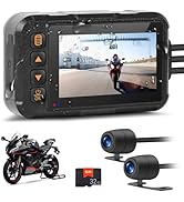 Motorcycle Dash Cam Dual HD Camera Front and Rear View,3