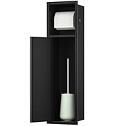 Bernkot Toilet Paper Holder, Over-Mounted Toilet Roll Holder w/Cabinet for Bathroom Remodel, 304 ...
