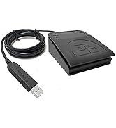 PCsensor Upgraded USB Single Foot Pedal One Key Program Computer Keyboard with Five Custom Functi...