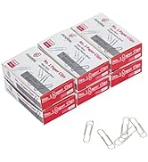 PAPERPAL #1 Nonskid Paper Clips, 600 Medium Paper Clips (6 Boxes of 100 Each), Paperclips for Off...