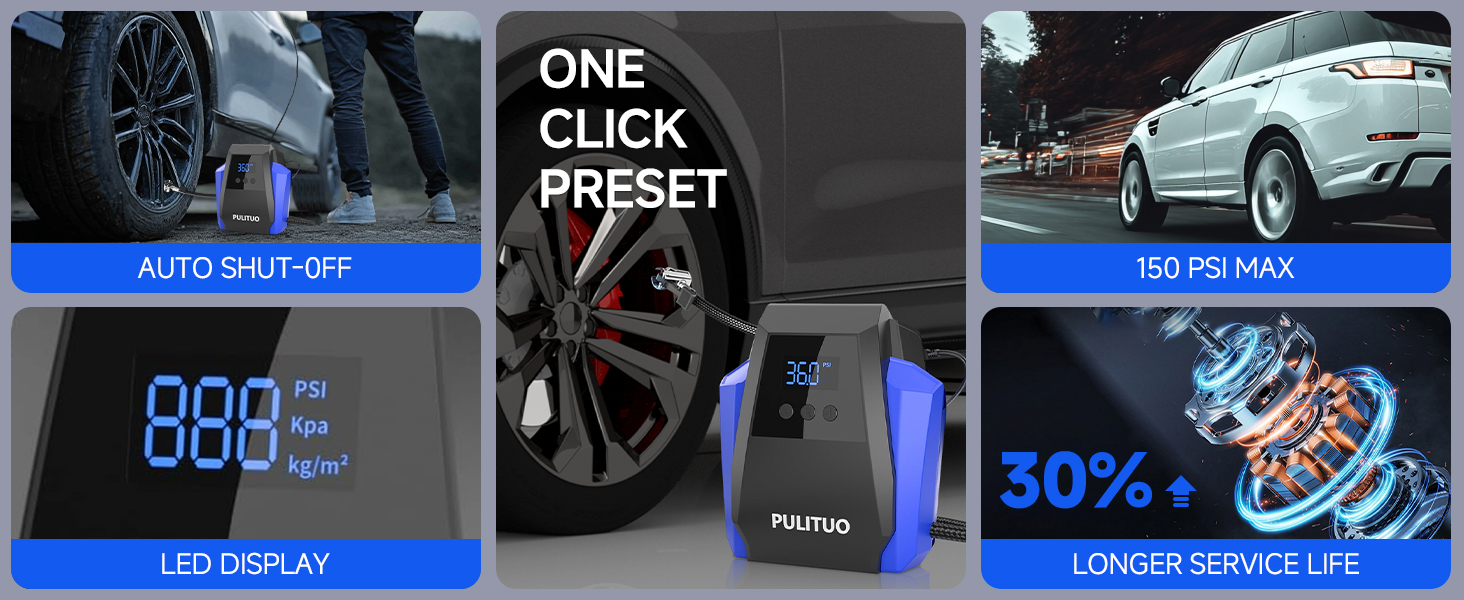 Tire Inflator Portable Air Compressor