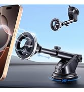 volport for Magsafe Car Mount [Dashboard &amp; Windshield]: Universal Magnetic Suction Phone Holder f...