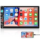 CAMECHO Double Din Car Stereo Radio 7 Inch MP5 Player with HD Touch Screen Multimedia Player with...