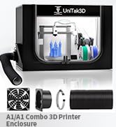 3D Printer Enclosure with Ventilation for Bambu Lab A1 Combo,Large Size Fireproof&amp;Dustproof Enclo...