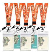 Melife 6 Pack Hall Pass Lanyards, School Passes for Classroom, hallpass for Bathroom, Library, Of...