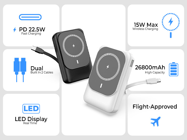 magsafe portable charger 20000mah