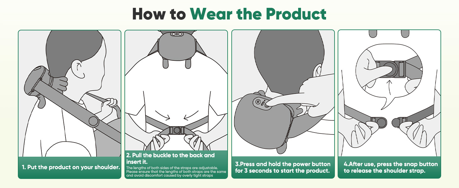 green massager hands, massager