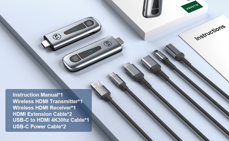 2025 Upgraded Wireless HDMI Transmitter and Receiver
