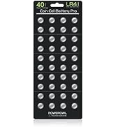 POWEROWL High Capacity LR41 Batteries 40 Pack, AG3 L736 392 384 192 Premium Alkaline Battery 1.5V...