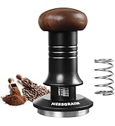 NESSGRAIM 51mm Tamper Coffee Tamper Espresso Tamper Coffee Espresso Tamper with 30lbs Spring, Woo...