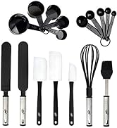 Silicone Spatula Set, 17 Piece Baking Utensils, Nylon and Stainless Steel, Non Stick and Heat Res...