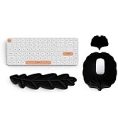 Lauspuck Keyboard Wrist Rest and Mouse Pad with Wrist Support Set, Ergonomic Leaf Shape Mouse Pad...