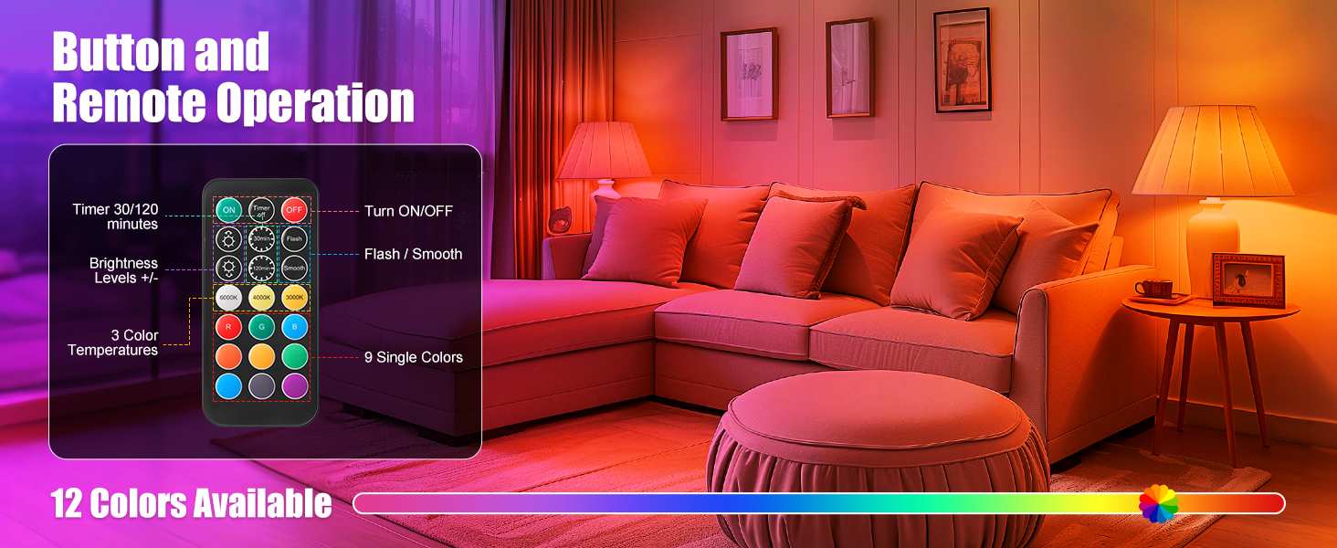 E26 Rechargeable Light Bulb with Remote