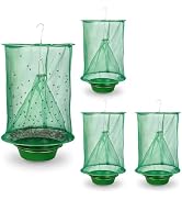 4 Pack Fly Trap Fly Traps Outdoor Hanging, Fly Catcher Killer Hunter Cage Control, Farm Horse Sta...