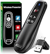 2-in-1 USB Type C Presentation Clicker, Wireless Presentation Clicker PowerPoint Presenter Remote...
