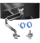 WALI Ultrawide Monitor Arm for 13 to 49 Inch Heavy Duty Curved Screens, Adjustable Gas Spring Sin...