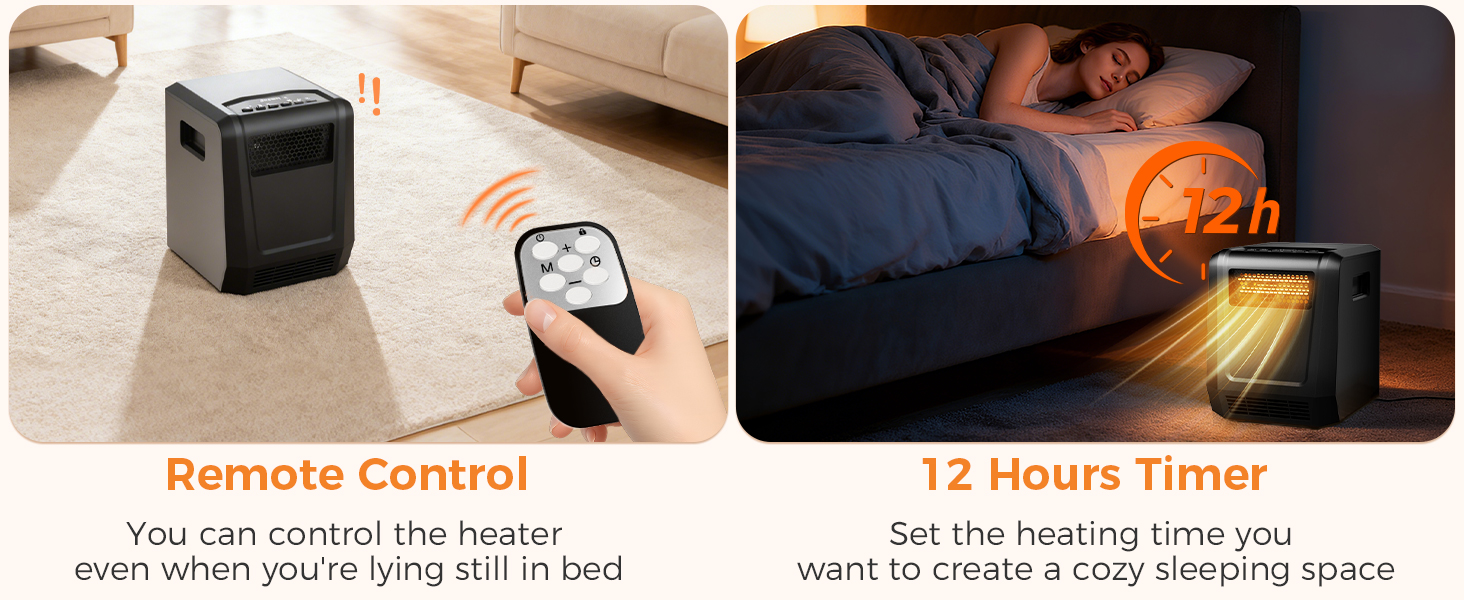 space heater with remote control