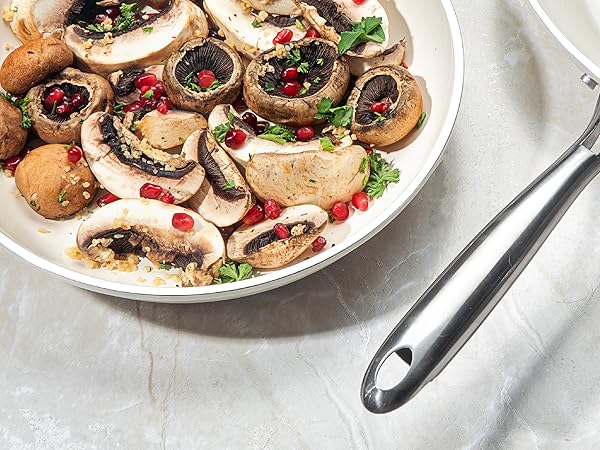 pots and pans set ceramic cookware non stick nonstick sets kitchen pot pan with lids toxic white