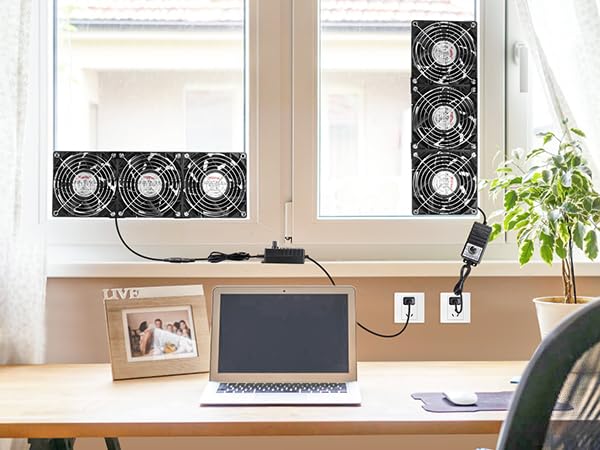 vertical window fan machine cooling fans external fan intake narrow window pc case fan wall plug