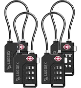 LUGGEX TSA Locks for Luggage, Luggage Locks, Suitcase Locks TSA Approved | Gift Box, Ultra-Light ...
