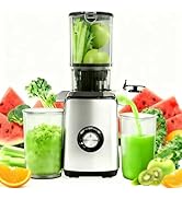Simple Deluxe Cold Press Juicer, Masticating Juicer Machines with Wide Feed Chute, High Juice Yie...