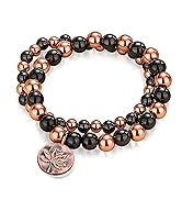 MagEnergy 2Pcs Copper Bracelets for Women and Men,8MM&amp;6MM Copper Magnetic Bracelet with 3500 Gaus...