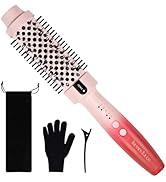 Tresses Touch Thermal Brush 1.5 Inch with 5 Temp Settings, Universal Voltage Curling Iron, Cerami...