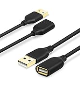Costyle USB Extension Cable 6FT, 2-Pack USB 2.0 USB Type A Male to A Female Extension Cord USB Ca...