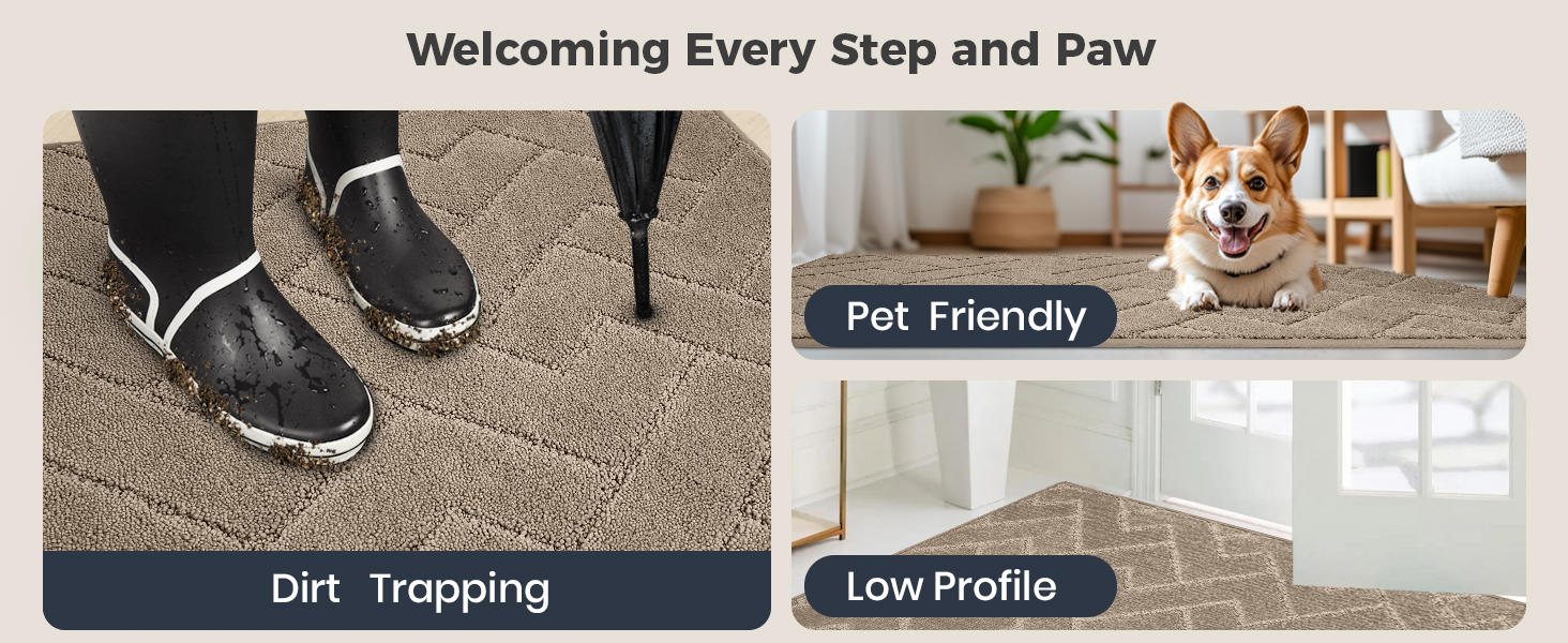 Dirt Trapping Doormats Pet Friendly Low Profile