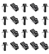 Bawkars 20 PCS M6x1.0 Body Bolts and U Nuts Kits, Automotive U Nuts &amp; Hex Head Body Bolts Kits, M...