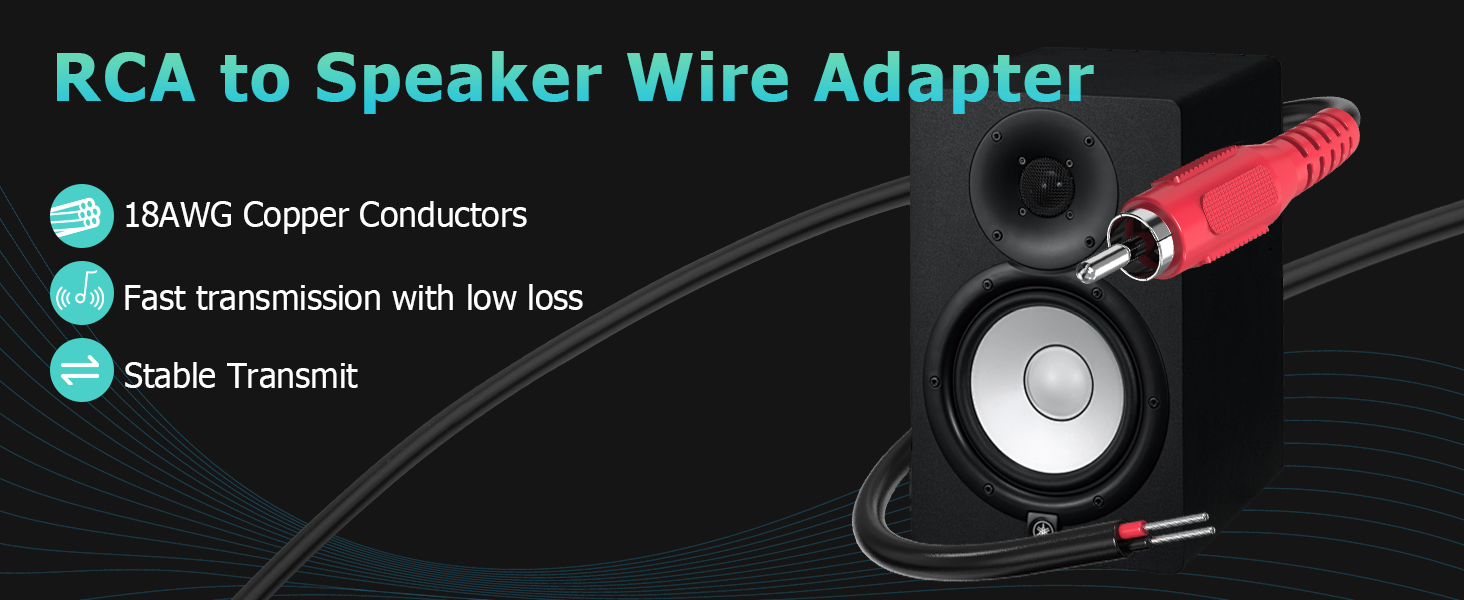 RCA to Speaker Wire Adapter