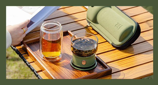 ZENS Modern 3-in-1 Smart Small Glass Tea Infuser Teapot